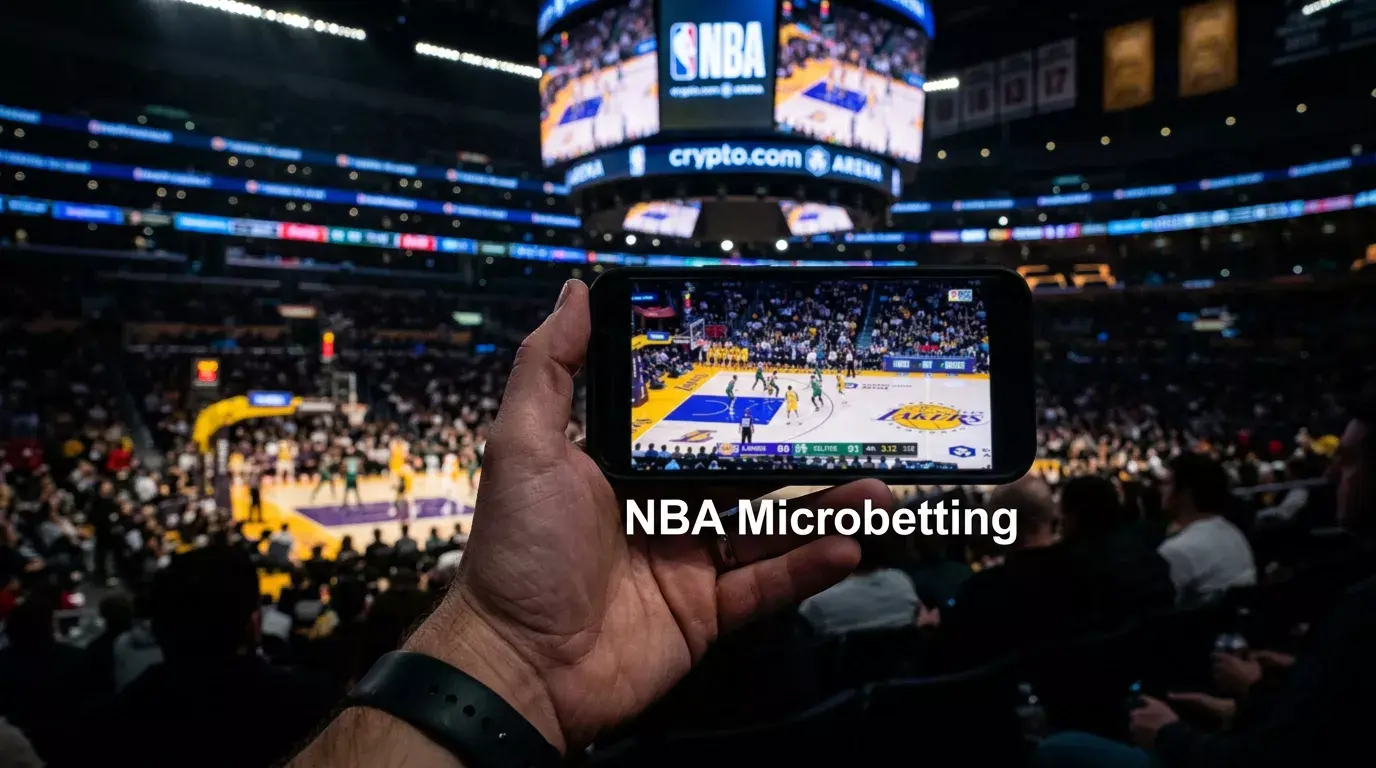 Monitor de control con graficos de cuotas en tiempo real durante un partido de baloncesto NBA